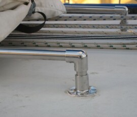 detail of the killer new dinghy cradle